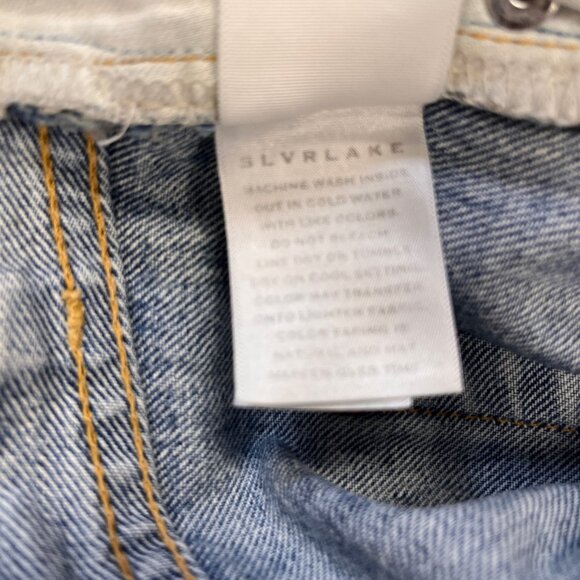 SLVRLAKE London Straight Jeans Size 31 Heartache Wash Distressed USA Made - Picture 13 of 15